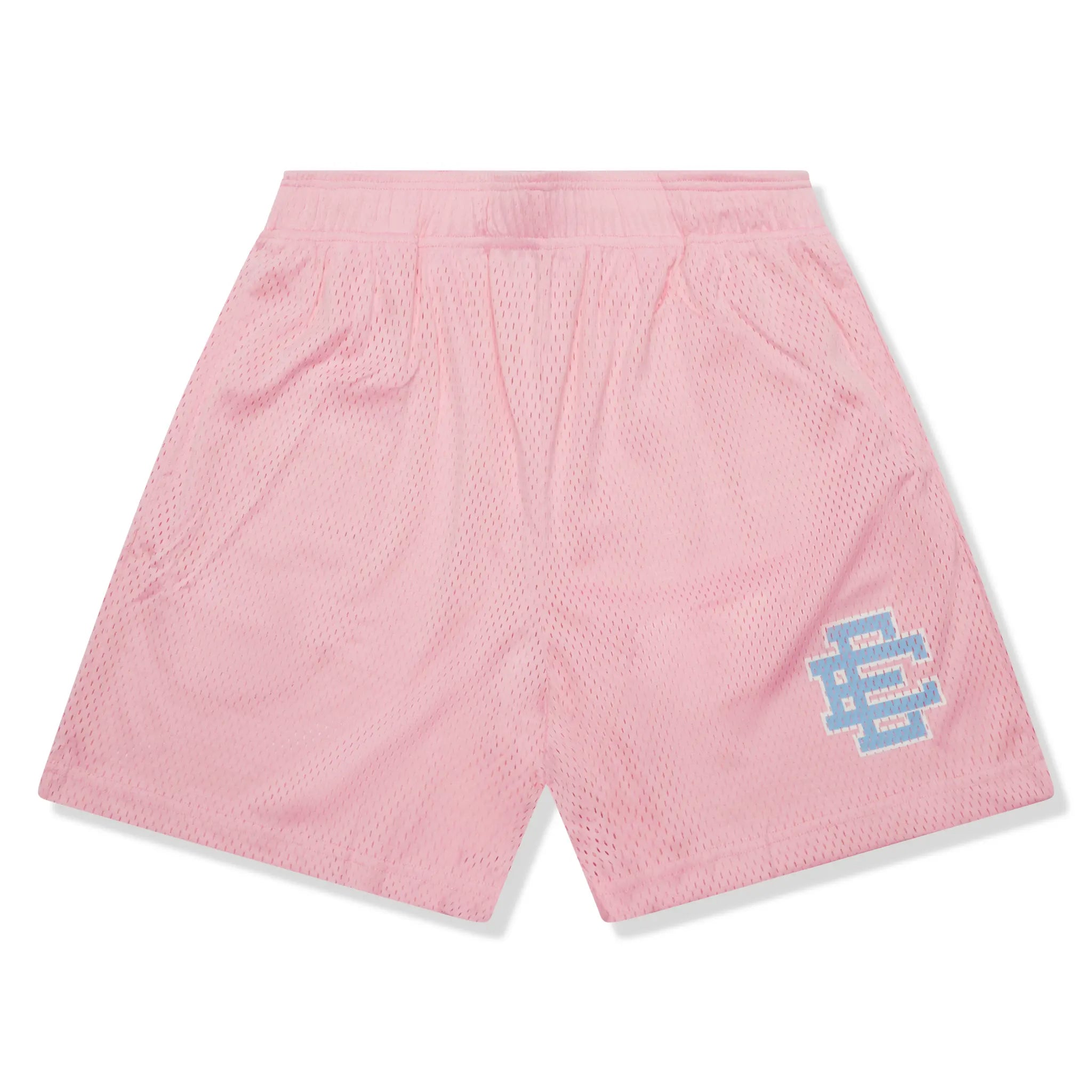 Front View of Eric Emanuel EE Basic Core Rose Quartz Baby Blue Shorts (SS21)